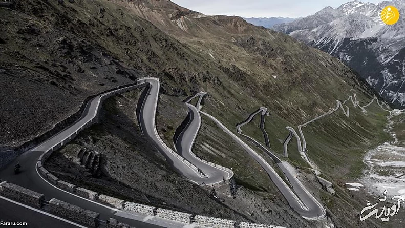 (تصاویر) خطرناک&zwnj;ترین جاده جهان در دامنه آلپ